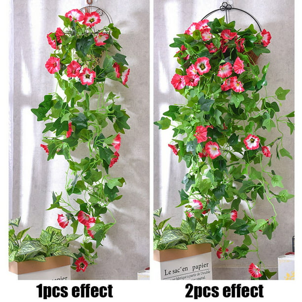 Artificial Hanging Flowers Vine Plant Home  Decor Indoor Outdoor A7 